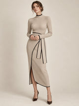 Rowena Contrast-Trim Knit Dress