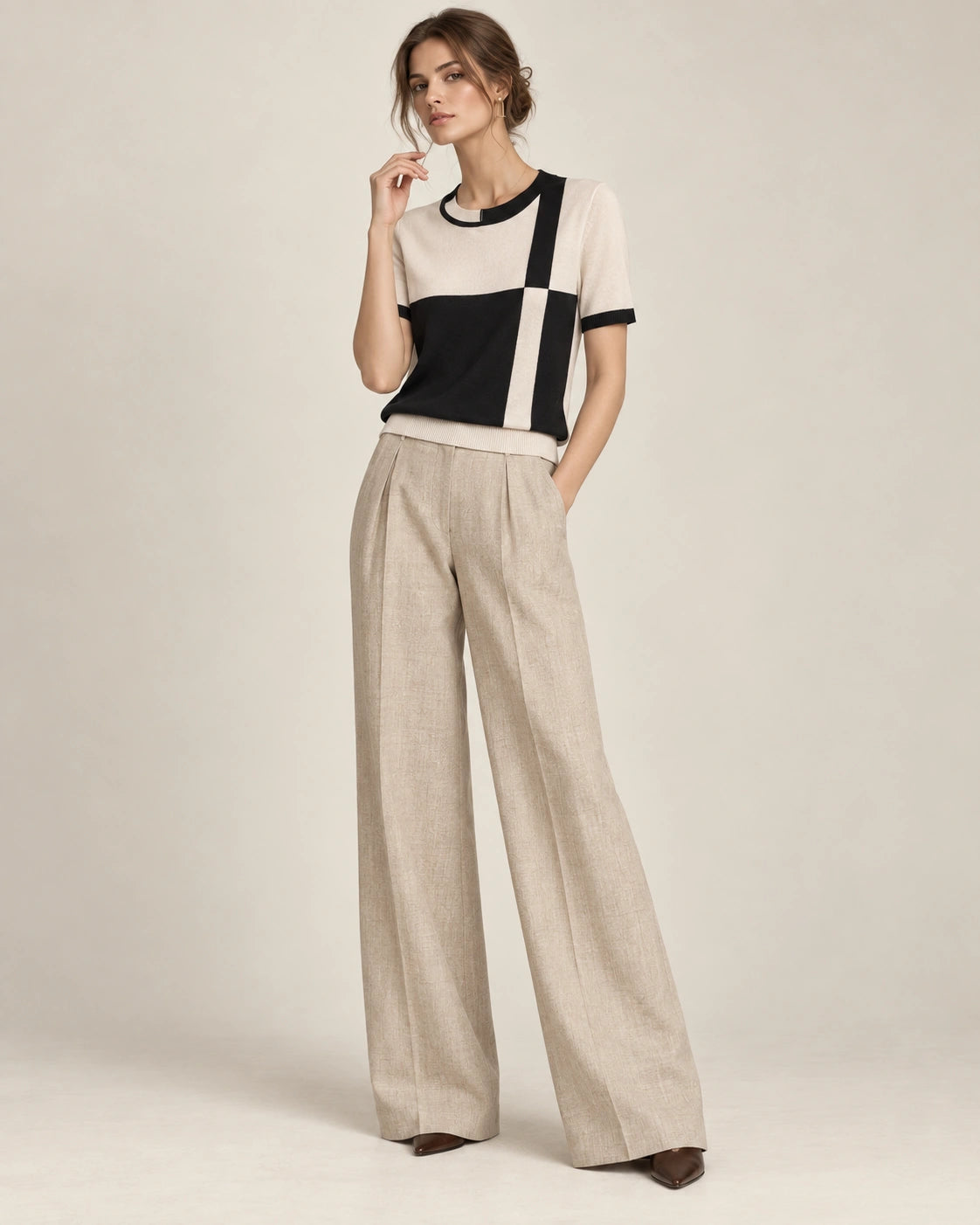 Marlow Contrast Knit Tee