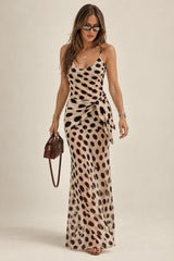 The Sabine Printed Scarf Maxi Dress