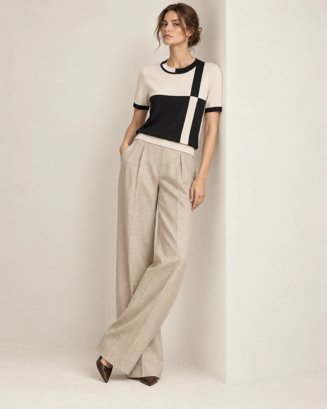 Marlow Contrast Knit Tee