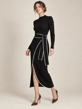 Rowena Contrast-Trim Knit Dress