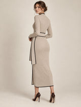 Rowena Contrast-Trim Knit Dress