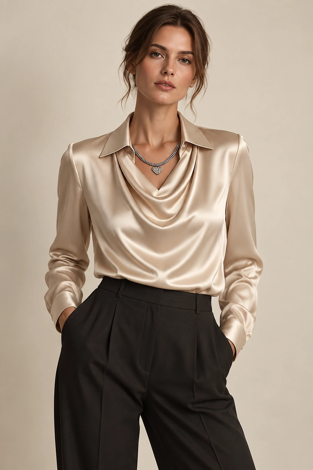 Soirée Cowl Shirt