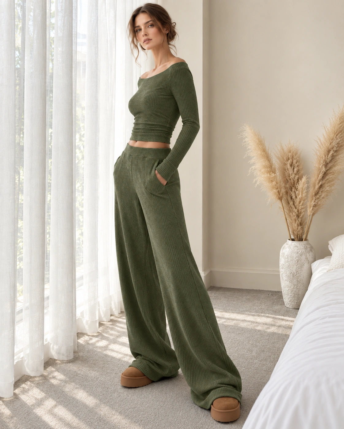 Hollis Ribbed Lounge Set