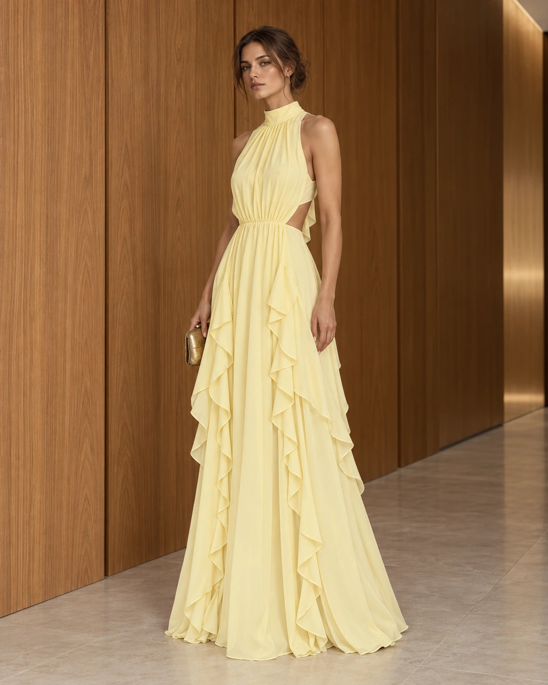 Chiffon Cascade Dress