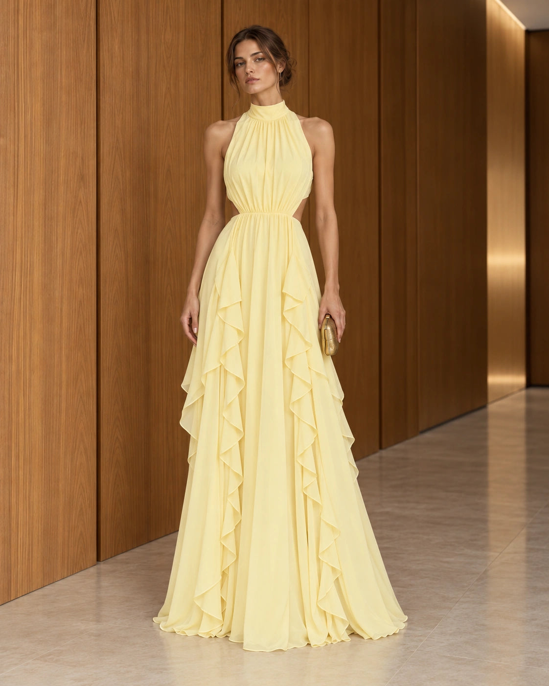 Chiffon Cascade Dress