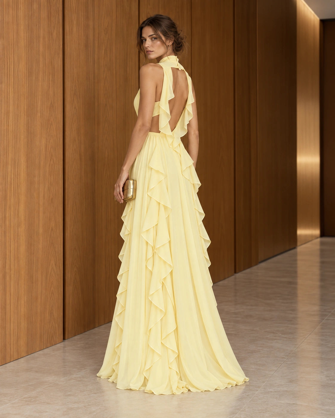 Chiffon Cascade Dress