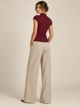 The Celeste Mock-Neck Knit Top